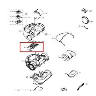 SAMSUNG อะไหล่ของแท้ เมนบอร์ดเครื่องดูดฝุ่นซัมซุง โรบอท DJ92-00169C PCB MAIN;PBA ใช้ได้กับรุ่น VR20K9350WK/ST