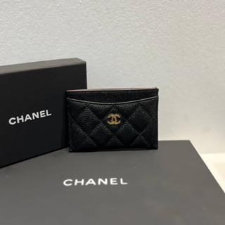 กระเป๋า  CHANEL CARD HOLDER CAVEAR  งานออริหนังแท้💛