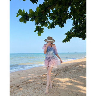 SPICIEST BEACHWEAR | Candy Beach Cover Up // White | เสื้อคลุม เดรส เสื้อคลุมชุดว่ายน้ำ เสื้อคลุมบิกินี่ ชุดไปทะเล