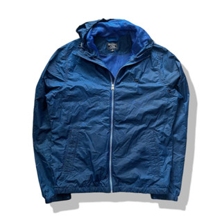 Abercrombie &amp; Fitch Navy Blues Hooded Jacket รอบอก 46”