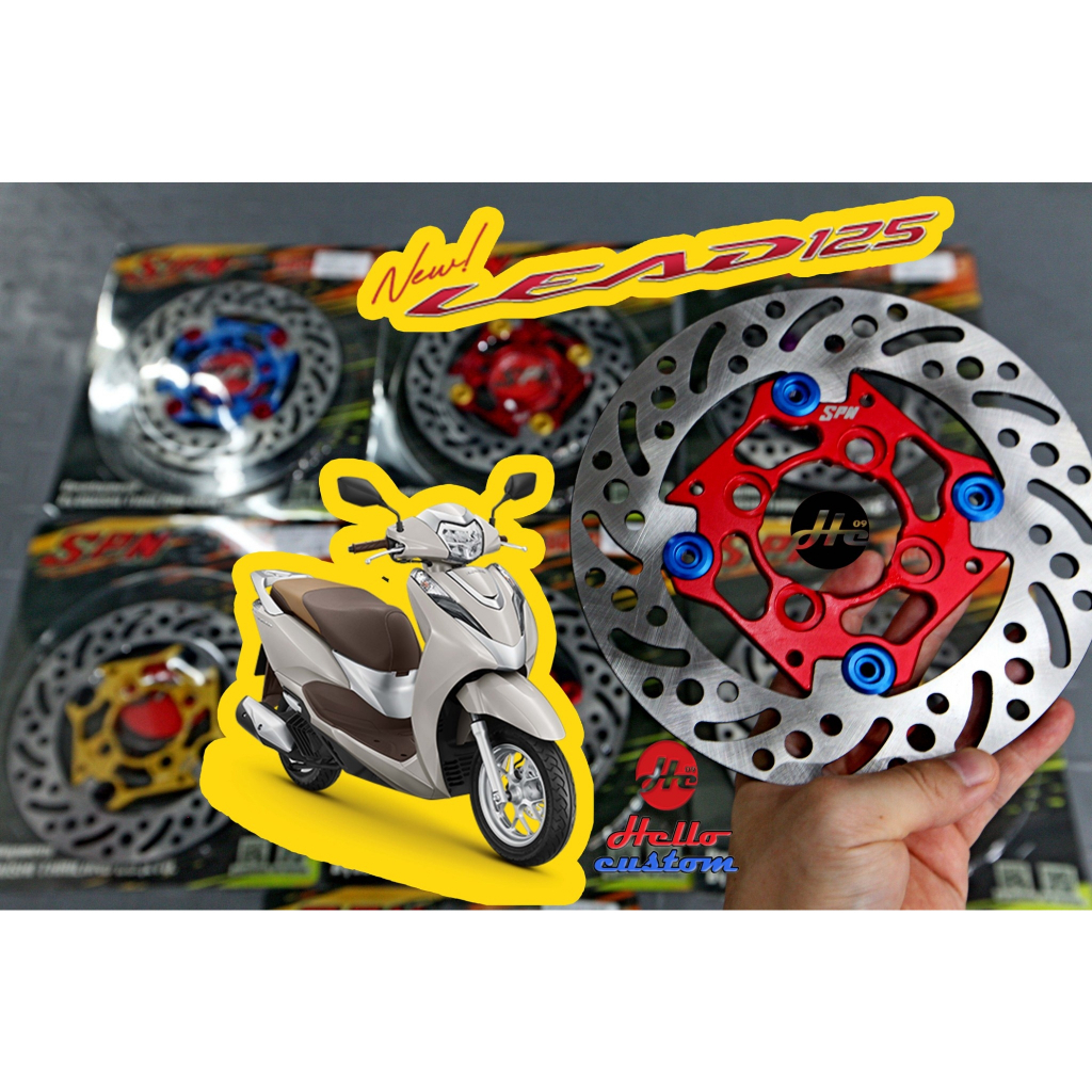 จานหน้า SPN Boushi Honda LEAD125 2V/4V ขนาด 190mm.
