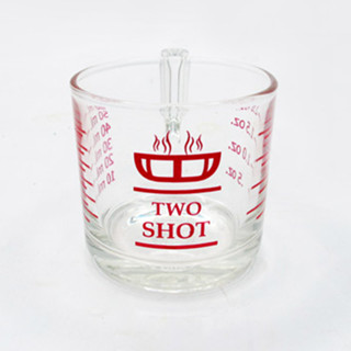 [บ้านกาแฟ] แก้วตวง 2 ชอตต์ มีหูจับ measuring cup 2 shot with handle Delisio รหัส 1610-331