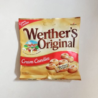 Werthers Original Cream Candies เวอร์เธอร์ ออริจินอล ลูกอมรสครีมเนย (90ก.)