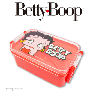 กล่องข้าวพร้อมตะเกียบ ลาย Betty Boop สีแดง ขนาด 10.2 x 18 x 7 ซม.