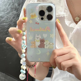 ❤️ส่งของขวัญ❤️  เคสไอโฟน 11 12 13 14 Pro Max การ์ตูน น่ารัก วันเกิด  ลูกสุนัข กราฟฟิตี ฤดูร้อน Case for iPhone ป้องกั