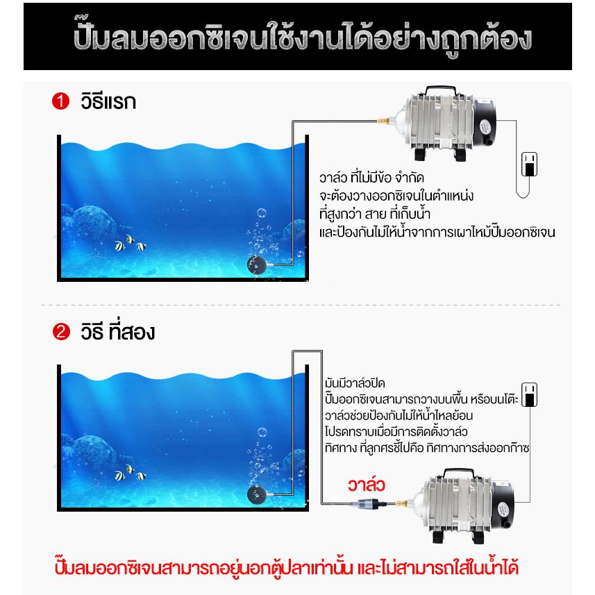 ปั๊มออกซิเจน ปั๊มลม ปั๊มออกซิเจนขนาดเล็ก เครื่องเติมอากาศปลาปั๊มออกซิเจนบ่อปลาทะเล ปั้มอ๊อกซิเจนตู้ปลา