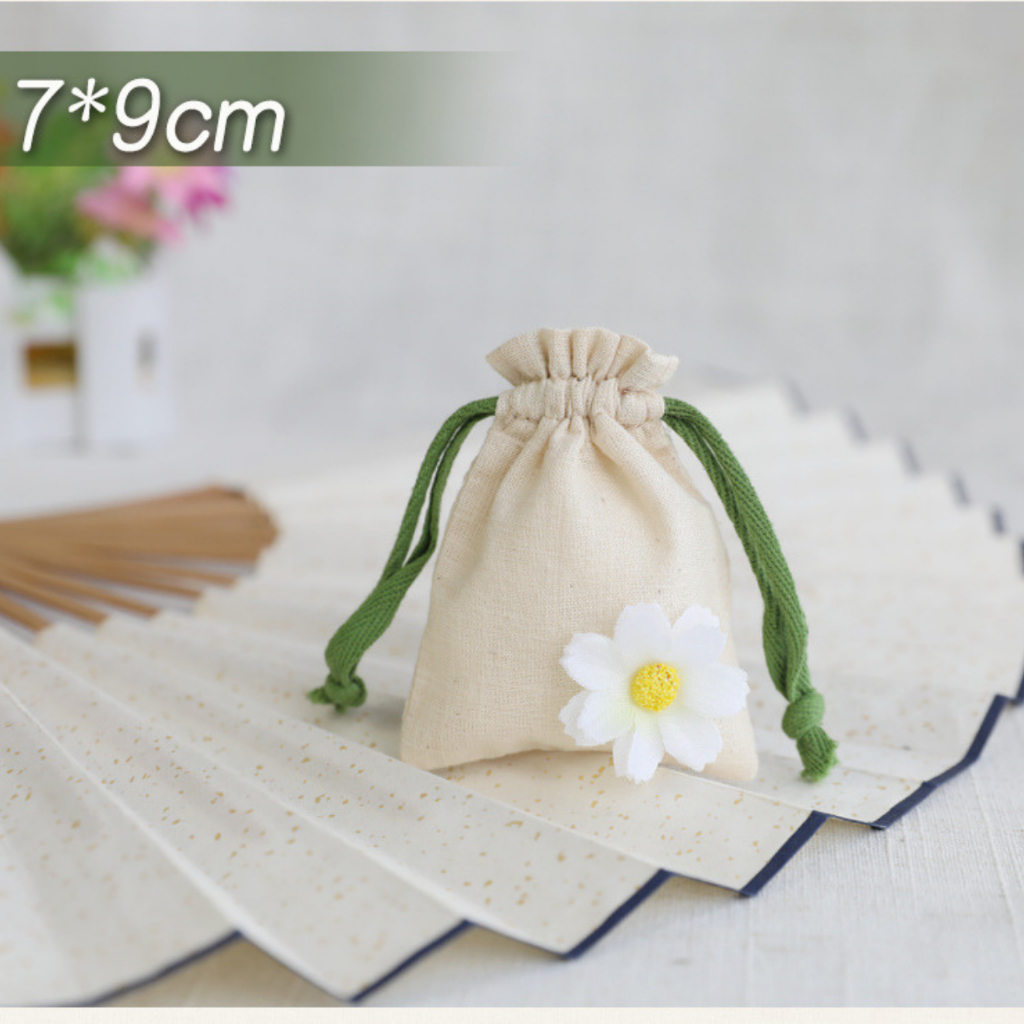 ซองใส่สมุนไพร ถุงบรรจุเครื่องหอม สีพาสเทล มินิมอล สีขาว ลายดอกไม้ สวยงาม ดับกลิ่น - รูปที่ 3