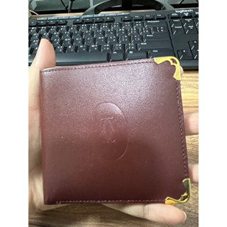 Cartier LEATHER WALLET Cartier กระเป๋าสตางค์รุ่นเก่าวินเทจ