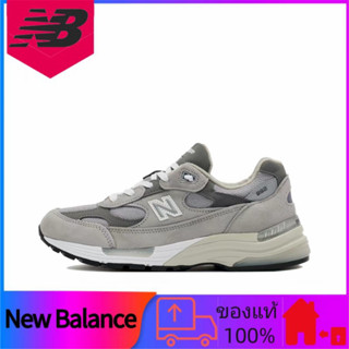 ของแท้ 100% New Balance NB 992 รองเท้าวิ่งสวมทนน้ำหนักเบาน้ำหนักเบา unisex สีเทา