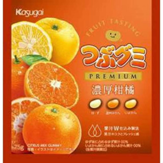 Kasugai Tsubu Gummy Premium Citrus Fruits 75 กรัม X 10 ถุง ส่งตรงจากญี่ปุ่น