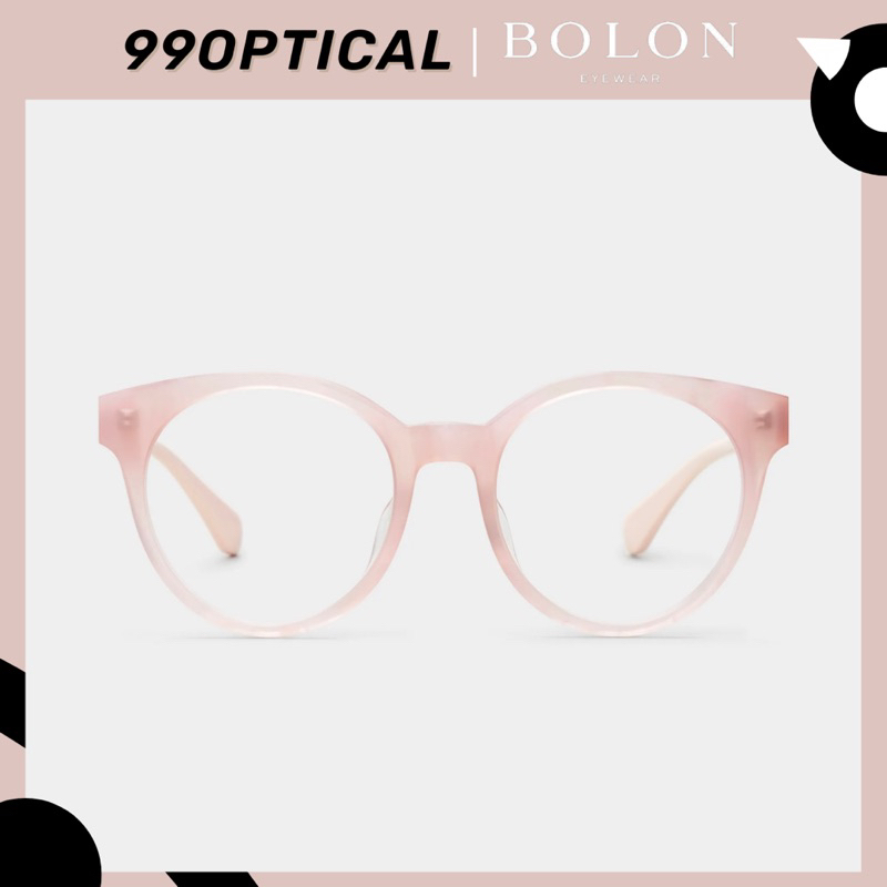 กรอบแว่นตา Bolon Eyewear รุ่น Norman BJ3163 B33 สีชมพูใส (สั่งตัดแว่นสายตาได้)