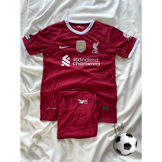 ชุดบอล LIV (Red) เสื้อบอลและกางเกงบอลผู้ชาย ปี 2023-2024 ใหม่ล่าสุด