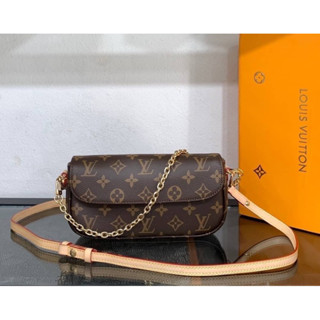 Lv lvy กระเป๋าแบรนด์เนม กระเป๋าถือ กระเป๋าสะพายไหล่