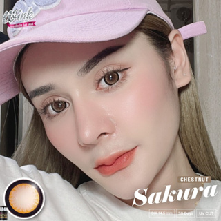 ร้านเลนส์สวยคอนแทคWink Wow รุ่น Sakura/ สีBrown น้ำตาล นำเข้าจากเกาหลี มี อย.ไม่มีค่าสายตา(แฟชั่นสุดHit ขายดี)