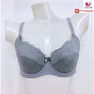 Wacoal Basic Bra รุ่น WB9912 สีเทา (GY) บรา เสริมโครง 4/5 คัพ เก็บกระชับทรง เก็บเนื้อข้างๆ เสื้อใน ยกทรง วาโก้ ชุดชั้นใน