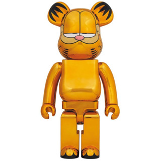 (ของแท้) BE@RBRICK GARFIELD GOLD CHROME Version 1000% Medicom ของใหม่ มือ 1