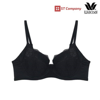 เสื้อใน Wacoal Basic Bra รุ่น WB9912 สีดำ (BL) 4/5 คัพ เสริมโครง เก็บกระชับทรง เก็บเนื้อข้างๆ ยกทรง วาโก้ ชุดชั้นใน บรา