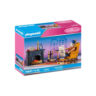 Playmobil 70897 PLAYMOBIL® PLUS Lounge with Fireplace ดอลล์เฮ้าส์วิคตอเรียน เลานจ์พร้อมเตาผิง