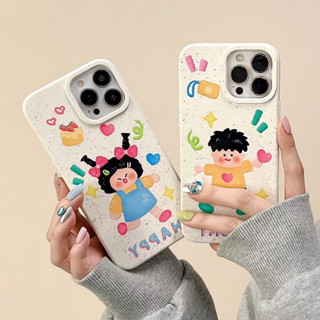 ❤️ส่งของขวัญ❤️ เคสไอโฟน 11 12 13 14 Pro Max การ์ตูน สไตล์คู่รัก ฤดูร้อน ความนิยม แฟชั่น Case for iPhone ป้องกันการตก