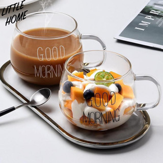 LITTLEHOME GM-360 แก้วน้ำ แก้วกาแฟ มีหูจับ สไตล์เกาหลี ขนาด 360ml