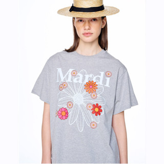 MARDI MERCREDI TSHIRT FLOWERMARDI BLOSSOM_GREY WHITE direct shipiing from korea