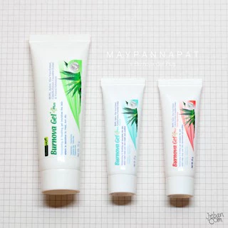 Burnova Gel Plus เจล ว่านหางจระเข้ 25,70 กรัม ทุกสี [1 หลอด] บำรุงผิว AA 21XX
