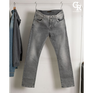 Grim tim light grey trashed  ฟรี! Bag300฿ แบรนด์ Nudie Jeans แท้ 100% by Goods &amp; Raw