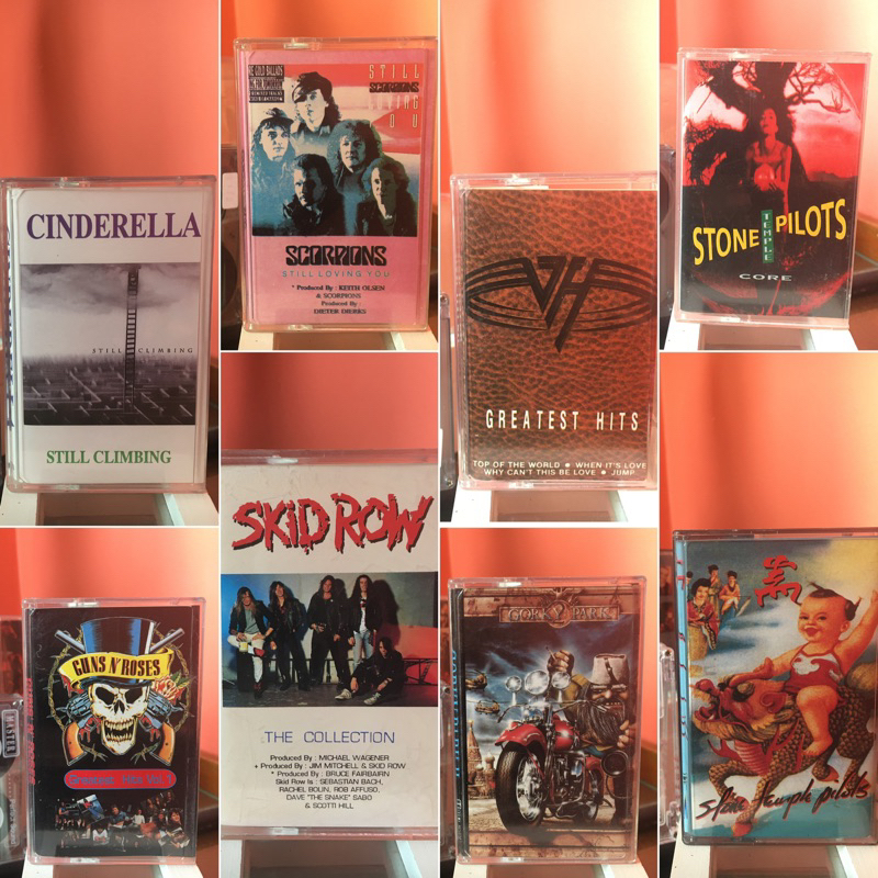 เทปคาสเซ็ท Cinderella/ Guns N’ Roses/ Scorpions/ Skid Row/ Van Halen/ Corky park/ Stone temple pilot