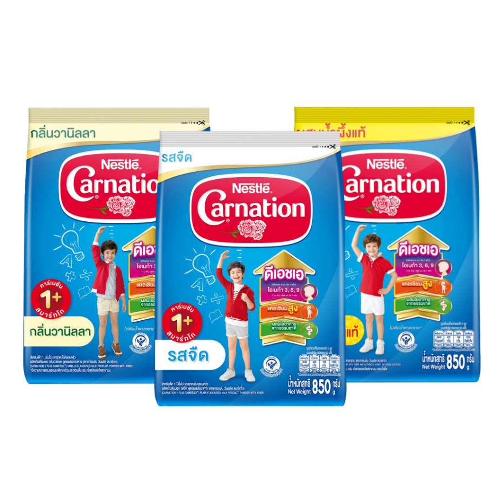 Carnation นมผงคาร์เนชั่น 1+ , 3+ (ขนาด 850 กรัม) นมผง รสจืด, วานิลลา, น้ำผึ้ง นมผงเด็ก นมผงเด็กทารก นมผงคาร์เนชั่น1 รูปที่ 4
