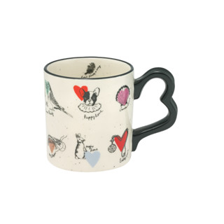 Cath Kidston Love Mug Shape my Heart  Animals White