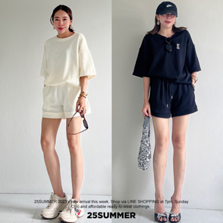 T24-Set เสื้อ+กางเกงขาสั้นผ้านิต