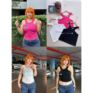 เสื้อกล้ามเว้าอกkorea style ผ้าไหมพรมร่องเนื้อนิ่มสีสวย ใส่สวยแมทช์ง่ายได้ทุกลุคค่า เสื้อผ้าสาวอวบอ้วน พลัสไซส์ ไซส์ใหญ่