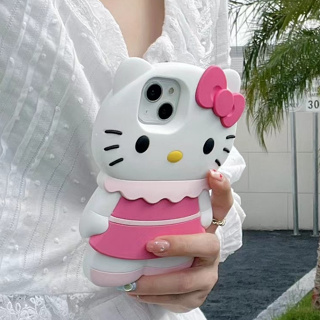 🎁ส่งของขวัญ🎁เคสไอโฟน 11 13 12 Pro Max ซิลิกาเจล Hello Kitty เคส for ไอโฟน14 pro max soft case Iphone