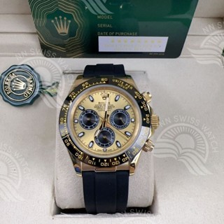 นาฬิกาข้อมือ RL daytona rubber ceramic gold color