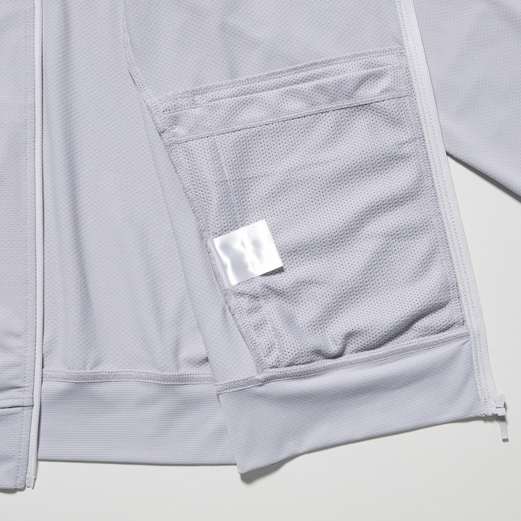 UNIQLO ของแท้ เสื้อฮู้ดกันยูวี UPF50+ผ้าตาข่ายแอริซึ่ม / SALE 890 สี 71 PURPLE - รูปที่ 6