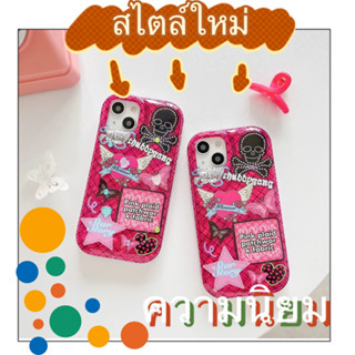 ❤️ส่งของขวัญ❤️ เคสไอโฟน 11 12 13 14 Pro Max น่ารัก การ์ตูน ฤดูร้อน ความนิยม สไตล์คู่รัก Case for iPhone ป้องกันการตก