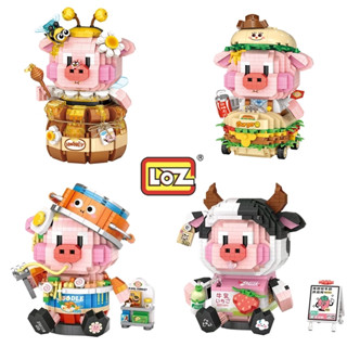 LOZ นาโนบล็อก ตัวต่อหมูน่ารัก มีให้เลือก 4 แบบ Strawberry Piggy / Noodles Piggy / Burger Pig / Honey Pig(รหัส 8134-8137)