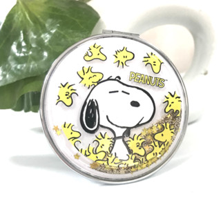 SNOOPY BFW กระจกพับ กระจก กระจกสวยงาม กระจกพกพา ลาย SNOOPY W สวยมาก มีกากเพชรเหลว กระจก  ขนาด 7 x 1.5 cm.   8118 SHOP