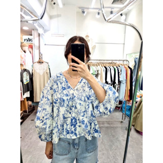 เสื้อพิมพ์ลายแขนบอลลูน งานนำเข้า ❤️