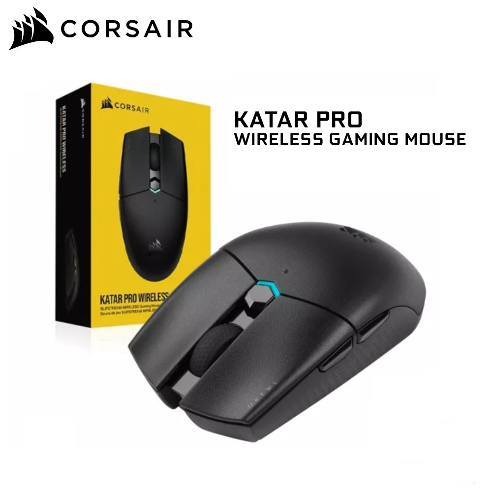 เมาส์เกมมิ่งไร้สาย CORSAIR KATAR PRO Wireless Gaming Mouse (CH-931C011-AP)