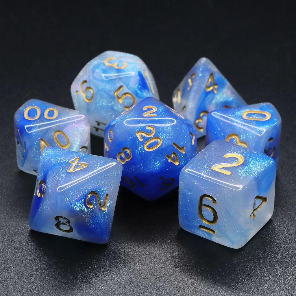 Ethereal Dreams Dice Set of 7 | ลูกเต๋า Dice For DnD D&D MTG RPG TRPG เกมกระดาน บอร์ดเกม Game ไพ่ทาโรต์ Magic เมจิก