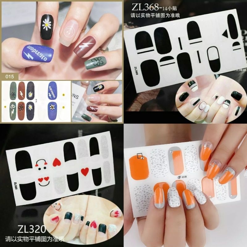 พร้อมส่ง สติ๊กเกอร์ติดเล็บลายน่ารัก nail stickers