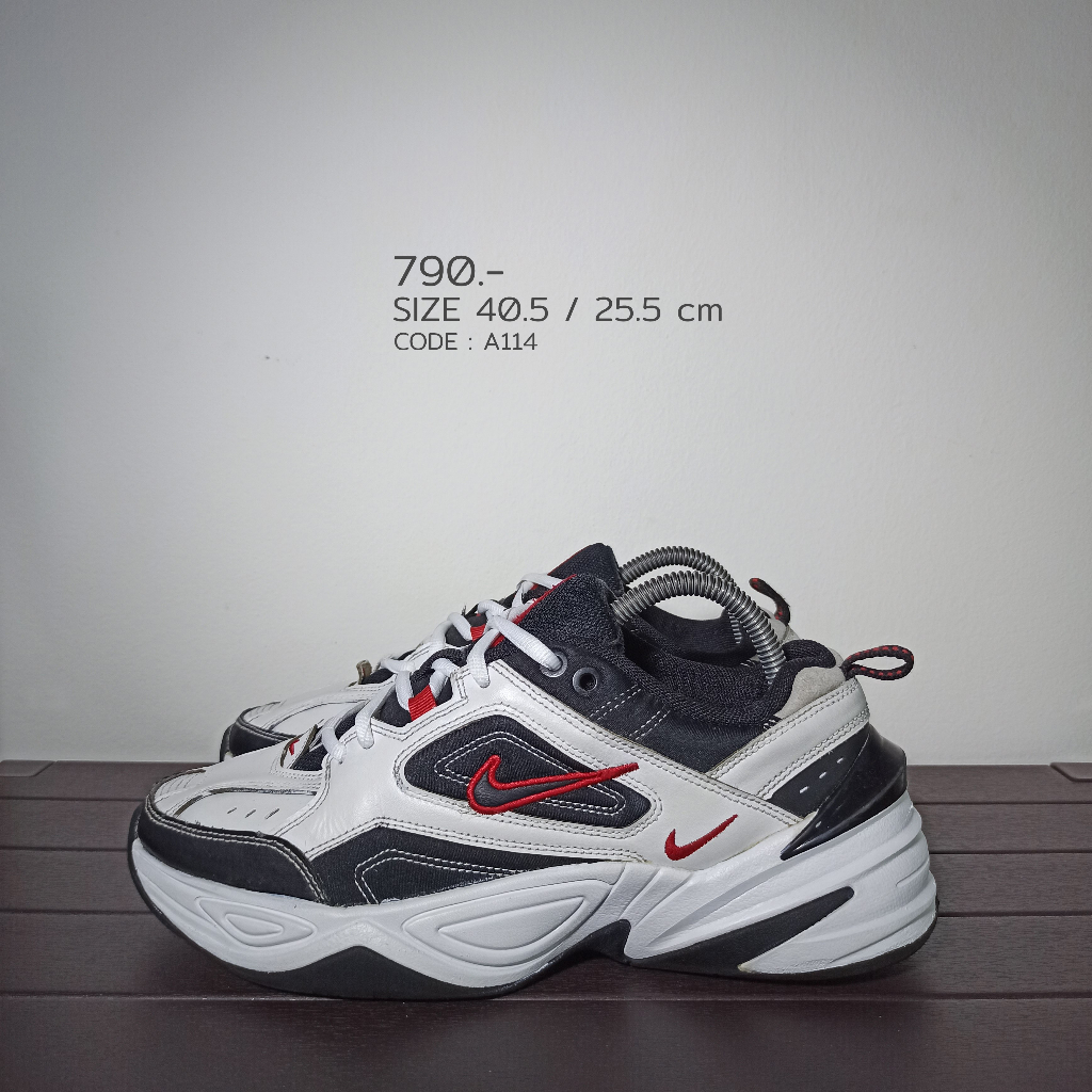 Nike M2K Tekno White Black 40.5 / 25.5 cm มือสองของแท้100% (A114)