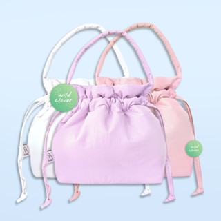 🍀 3CE : แท้สแกนได้ padded bucket bag : blush pink, lily lavender, pure white