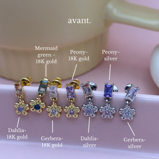 avantgarde.bkk 🌸 PRIMROSE stud earrings (Brass)