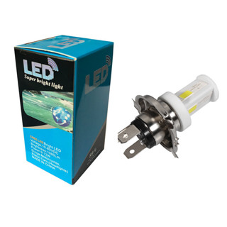 FS LED ไฟหน้า มอเตอร์ไซค์เซรามิก,H4 2400LM ลำแสงต่ำสูง360 ° 3ด้านสำหรับ 2400LM DC 12V