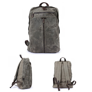 กระเป๋าเป้ สะพายหลัง waxed canvas