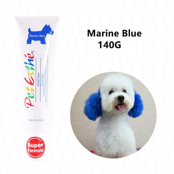 Pet Esthé Vivid Color สีย้อมขนสุนัข นำเข้าจากประเทศญี่ปุ่น [สีน้ำเงิน - Marine Blue]
