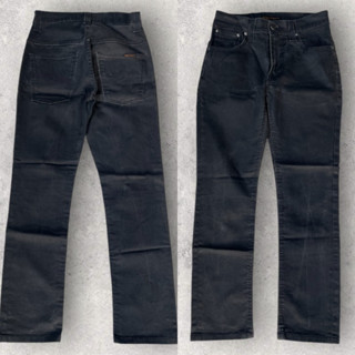 NUDIE THIN FINN DRY BLACK COATED