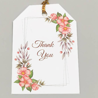 ป้ายTag ป้ายThank you ขนาด4x6cm พร้อมเชื่อก